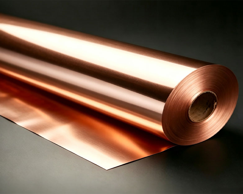Rolled copper foil for liquid-cooled heat exchangers Rolled copper foil for liquid-cooled heat exchangers